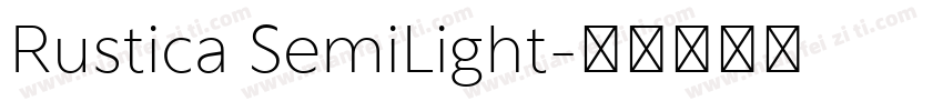 Rustica SemiLight字体转换